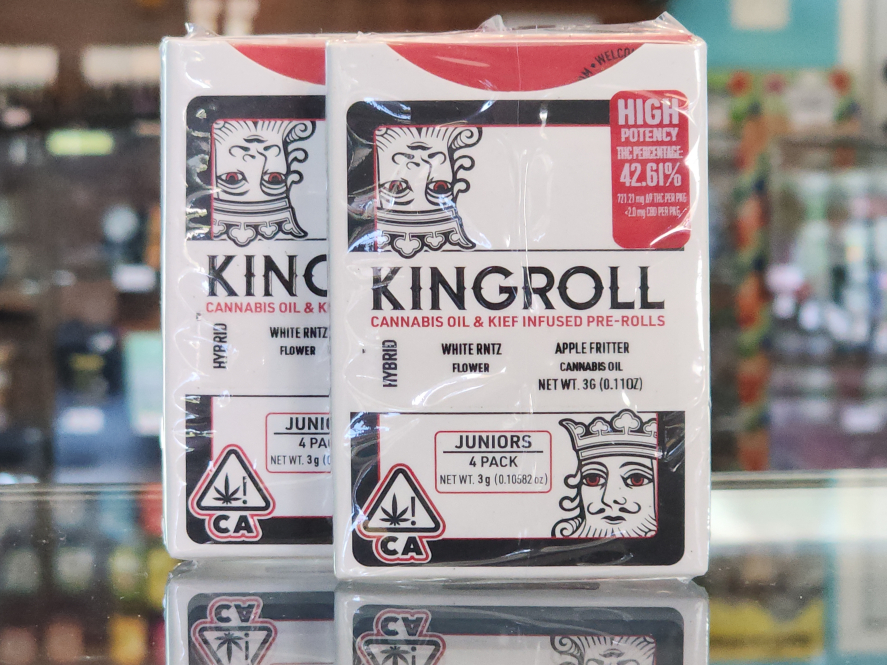 Kingroll Jr. White Rntz X Apple Fritter 0.75g 4pk Infused Preroll