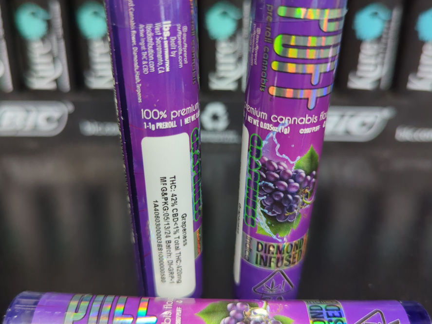 Puff Grapeness 1g Diamond Infused Preroll