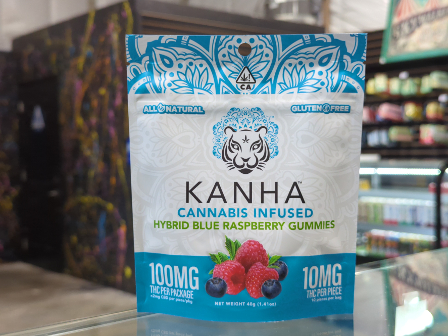 Kanha Blue Raspberry 100mg THC Gummies