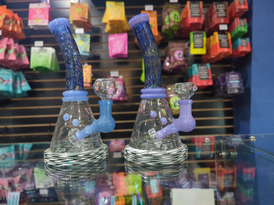 Swirl Slime 8in Bent Neck Waterpipe (185)