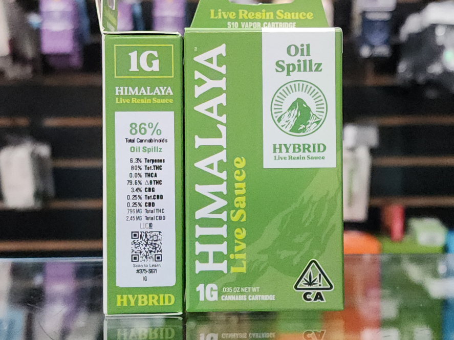 Himalaya Oil Spillz 1g Live Resin Cartridge