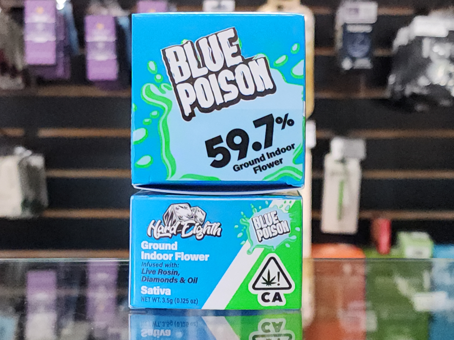 Hard Eighth Blue Poison 3.5g Infused Pre-Ground Flower