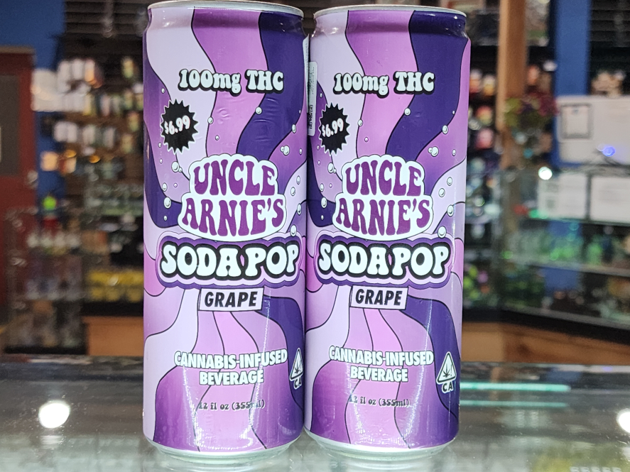 Uncle Arnie's Grape Soda 12oz 100mg THC Beverage