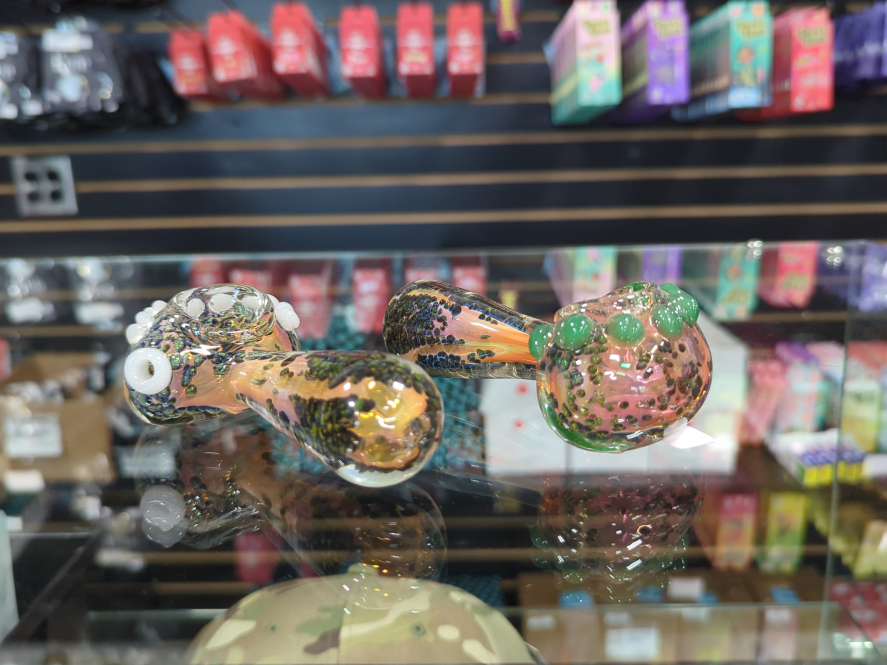Inside Fumed Flat Head Handpipe Assorted Colors
