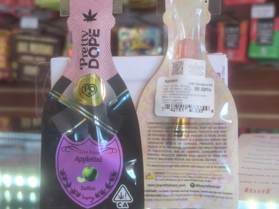 Pretty Dope Appletini 1g Live Resin Cartridge