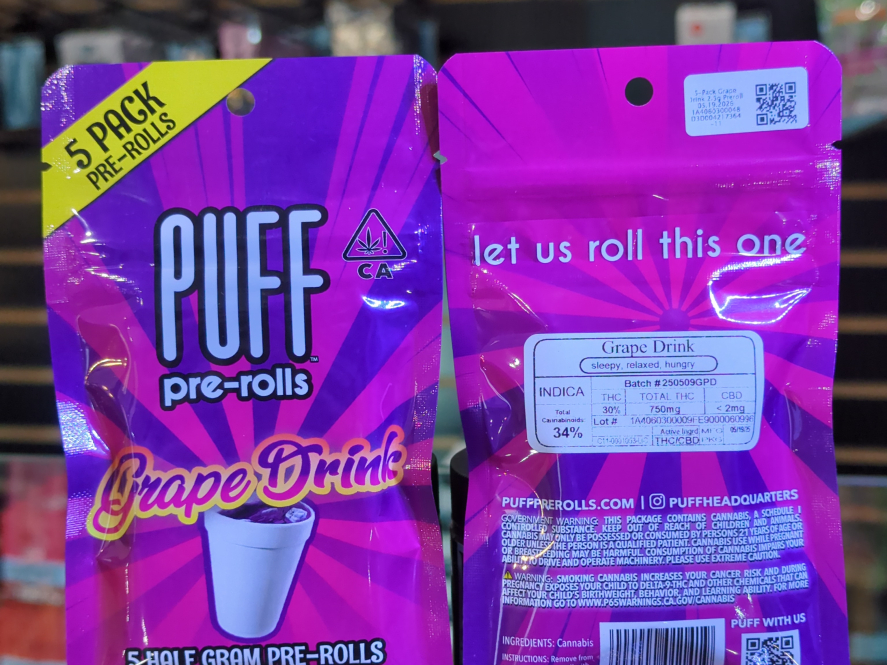 Puff 5-Pack Grape Drink 2.5g Preroll
