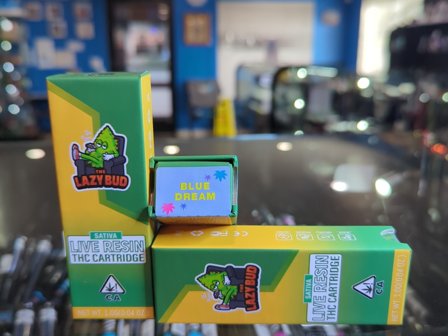 The Lazy Bud Blue Dream 1g Live Resin Cartridge