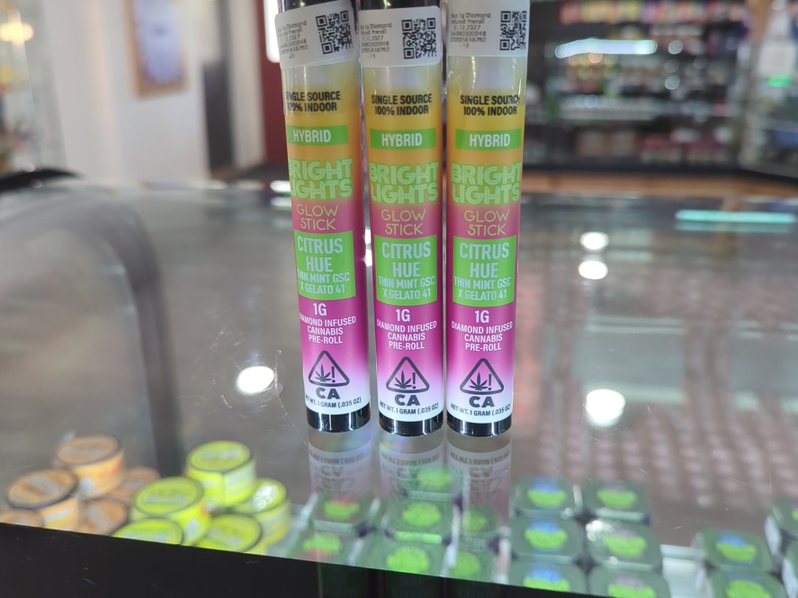 BRIGHT LIGHTS Citrus Hue 1g Diamond Infused Preroll
