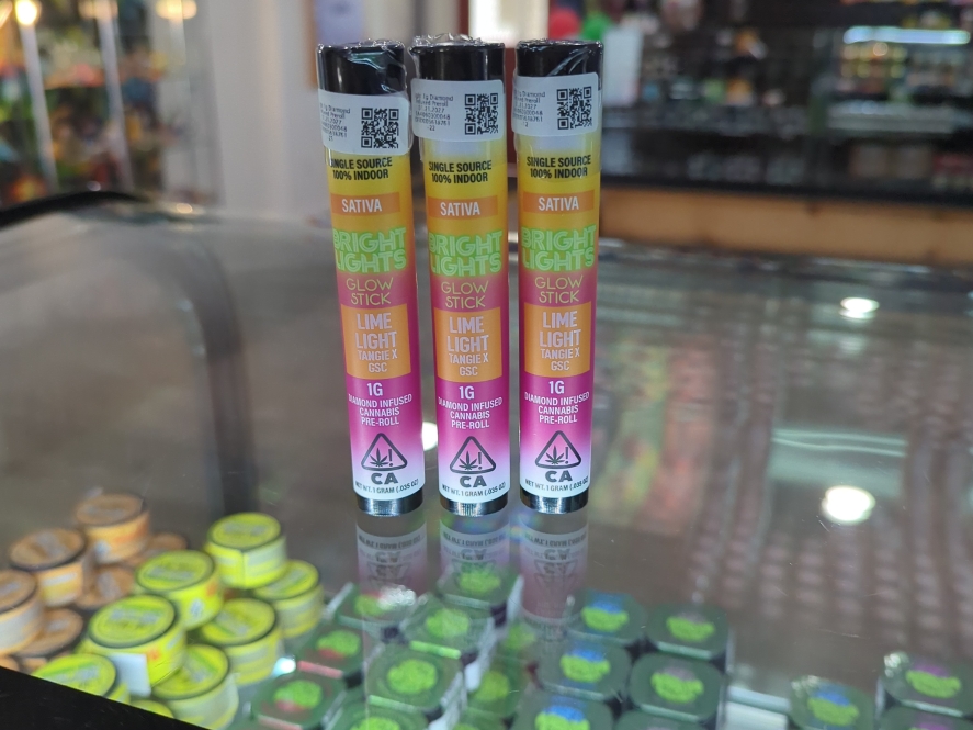 BRIGHT LIGHTS Lime Light 1g Diamond Infused Preroll