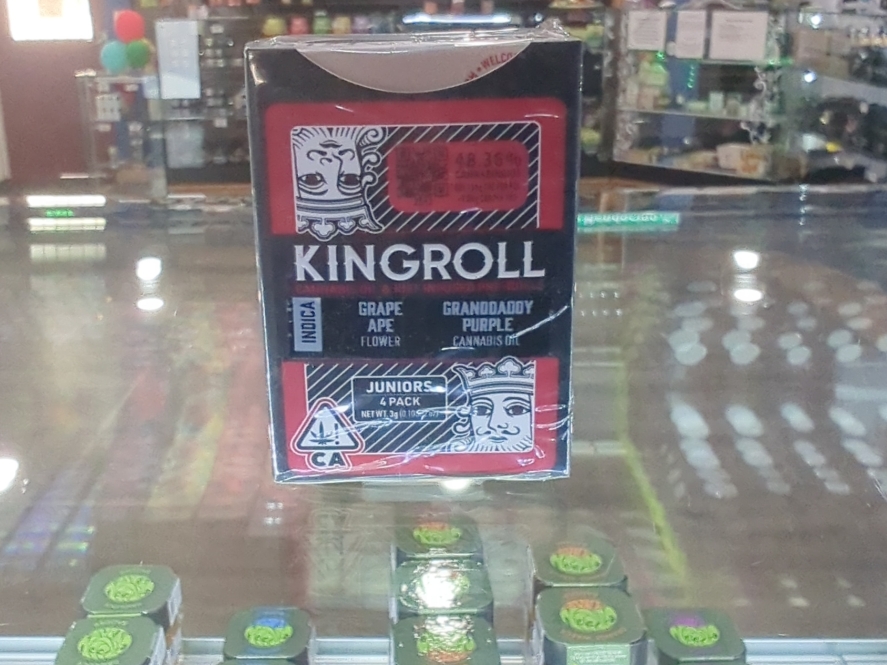 Kingroll Jr.  4-pack Grape Ape x Granddaddy Purple 0.75g Infused Preroll