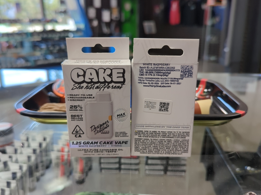 Cake White Raspberry 1.25g All In One
