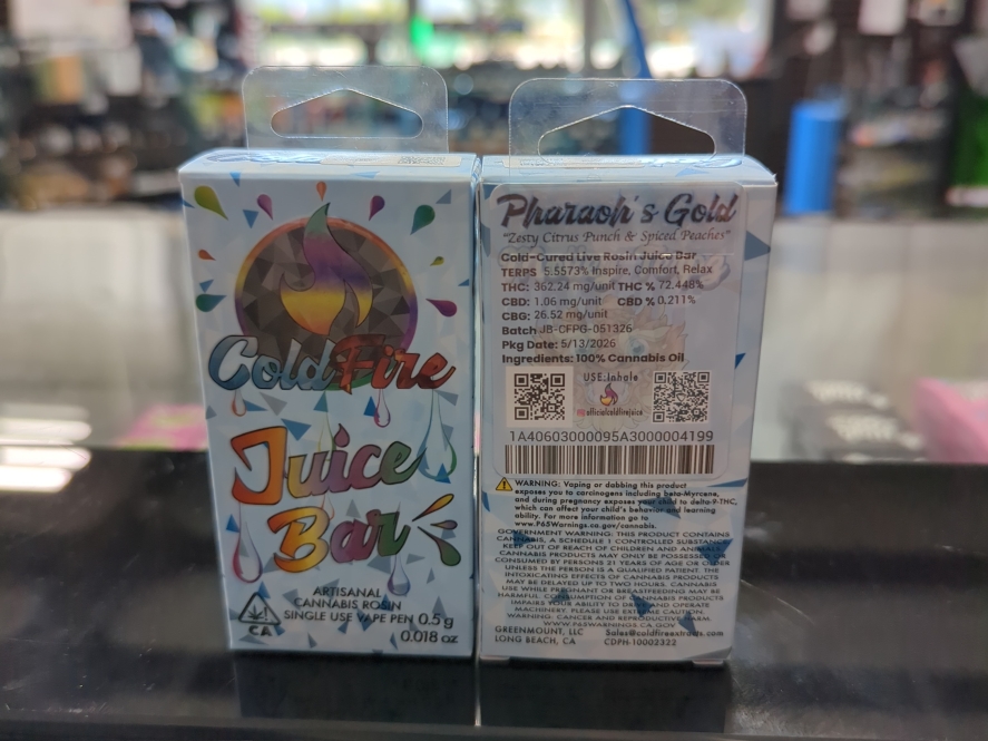 ColdFire Pharaoh's Gold 0.5g Rosin Juice Bar Single Use