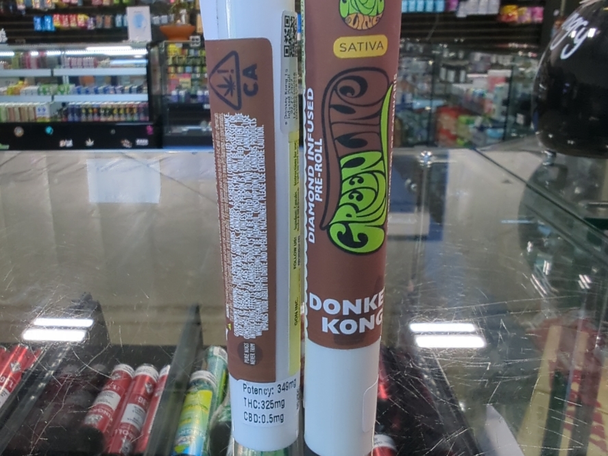 Greenline Donkey Kong 1g Infused Preroll