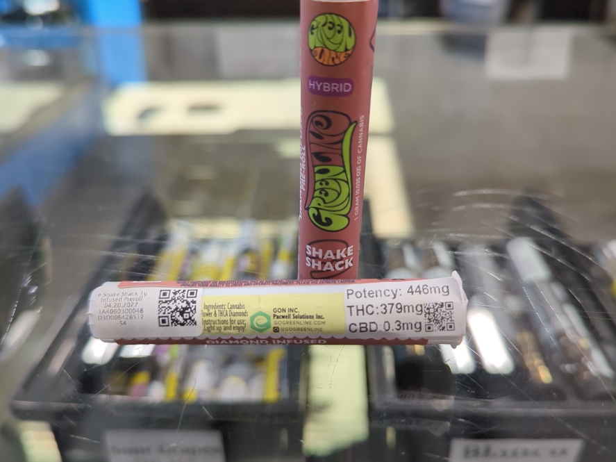 Greenline Shake Shack 1g Infused Preroll