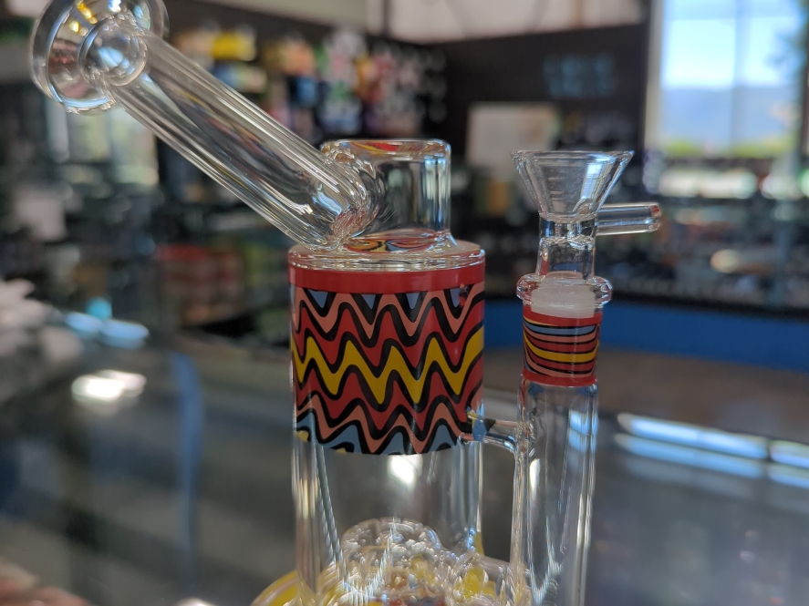 7" Stemless Sidecar Reverse GoG Water Pipe W/ Showerhead Perc