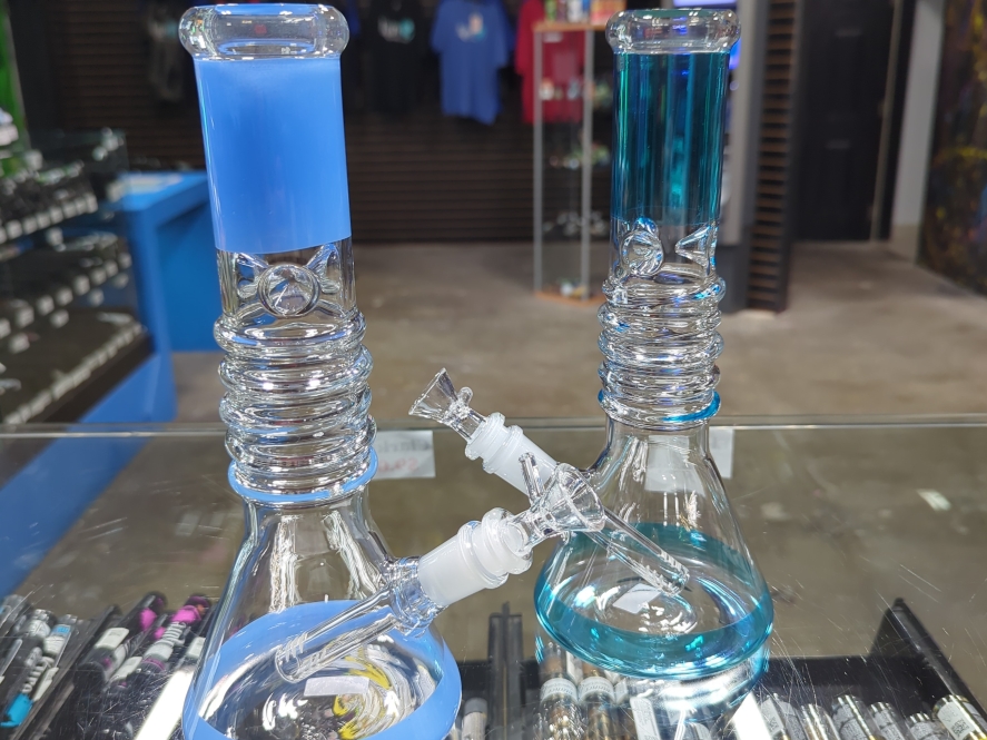 10" Colorful Glass on Glass Ring Beaker
