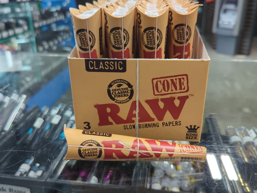 Raw King Size Cones 3pk