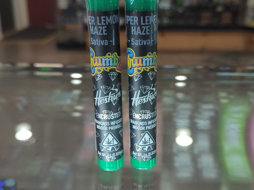 CRUMBZ Super Lemon Haze diamond encrusted 1g pre roll