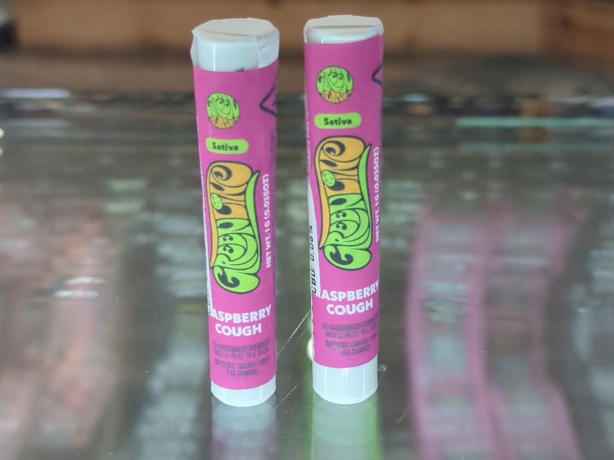Greenline Raspberry Cough 1g infused Preroll