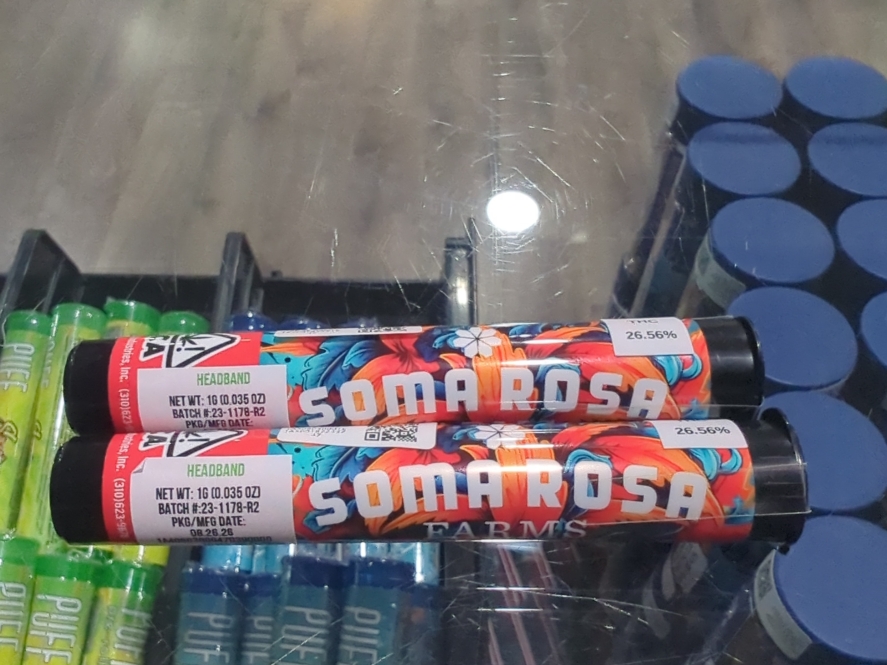 Soma Rosa 1g Headband Preroll