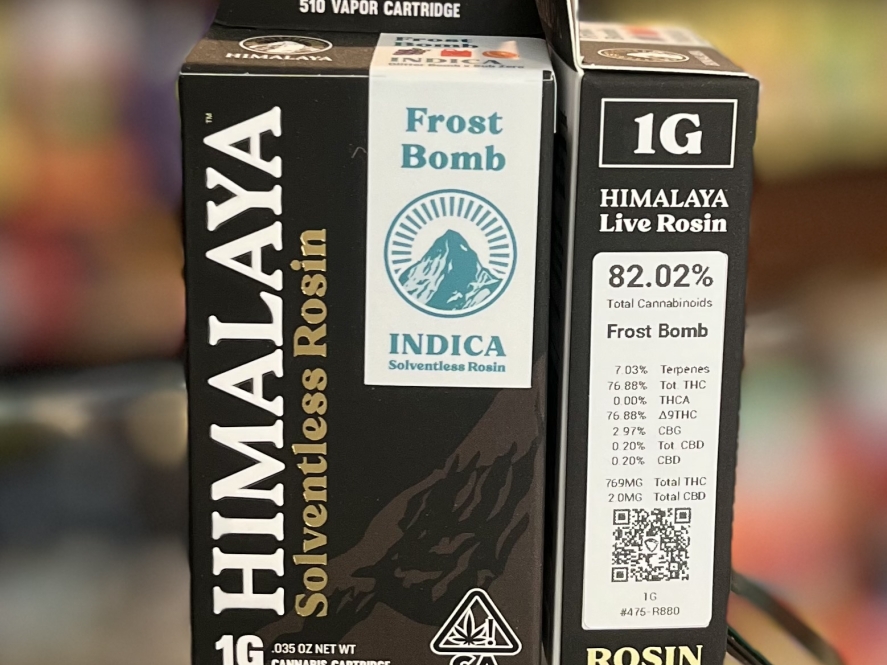Himalaya Frost Bomb 1g Solventless Rosin Cartridge