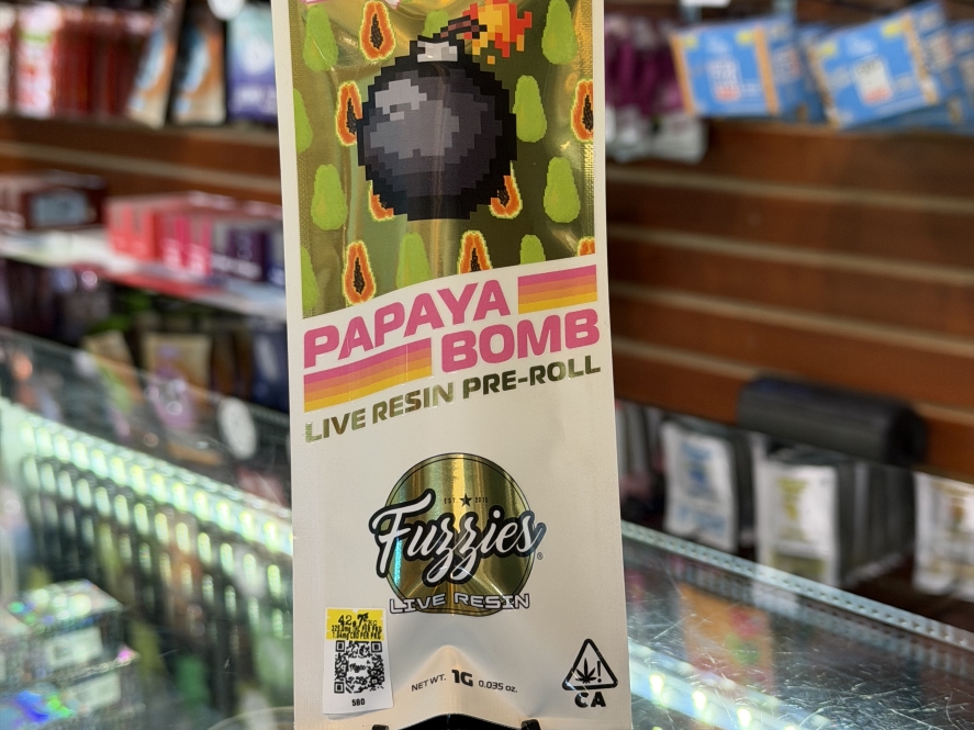 Fuzzies Papaya Bomb 1g Live Resin Infused Preroll
