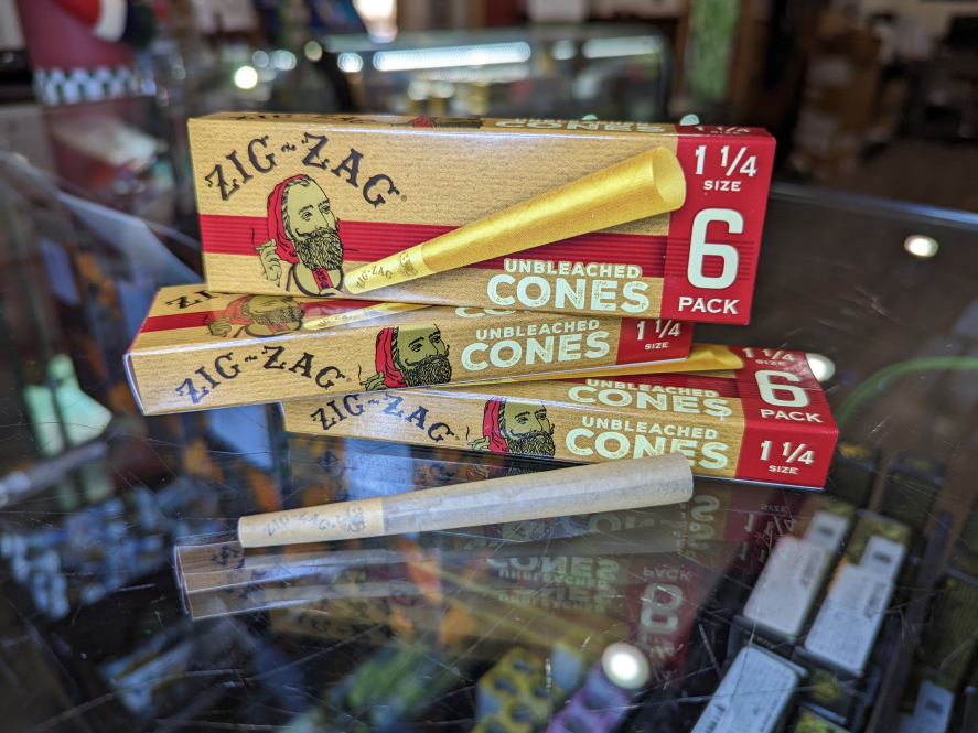 Zig Zag Unbleached Cones 3-pack