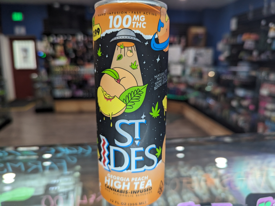ST. Ides Georgia Peach 12oz 100mg High Tea Beverage