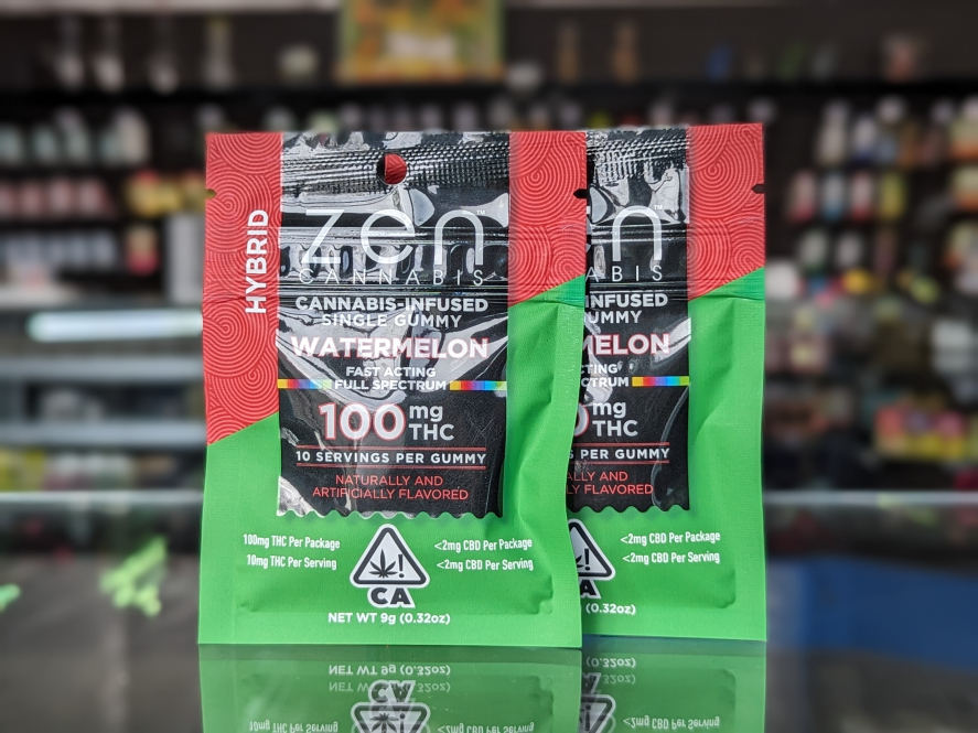 ZEN Hybrid Watermelon Single 100mg THC Edibles