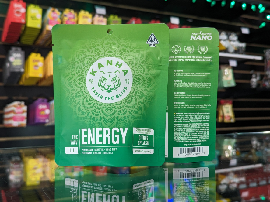 Kanha Nano Energy Citrus Splash 1:1 THCv/THC 100mg Gummies