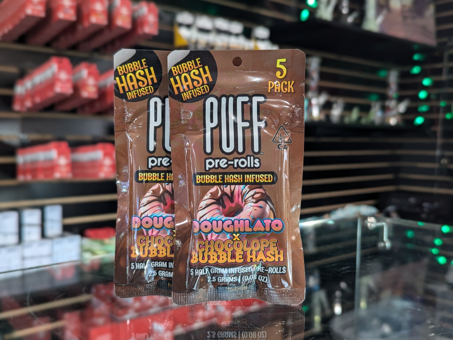 Puff 5-Pack Doughlato x Chocolope Bubble Hash Preroll 2.5g