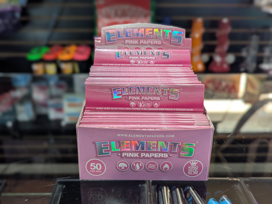 Elements Pink King Size Slim (Ultra Thin Rice) Papers Accessories