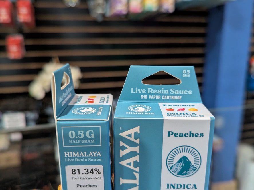 Himalaya Peaches .5g Live Resin Sauce Cartridge