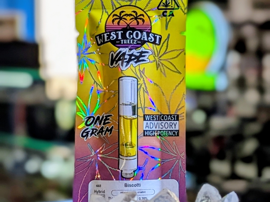 West Coast Treez Biscotti 1g Cartridge