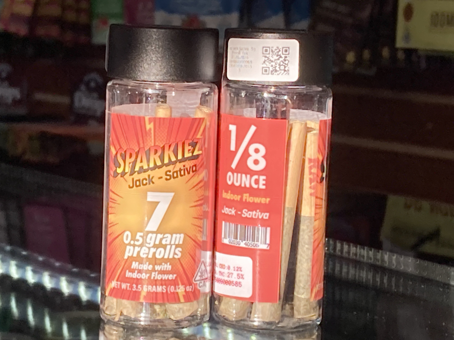 Sparkiez Jack Sativa .5g Preroll 7pk