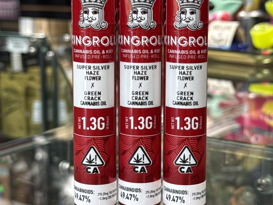Kingroll Super Silver Haze x Green Crack 1.3g Infused Preroll