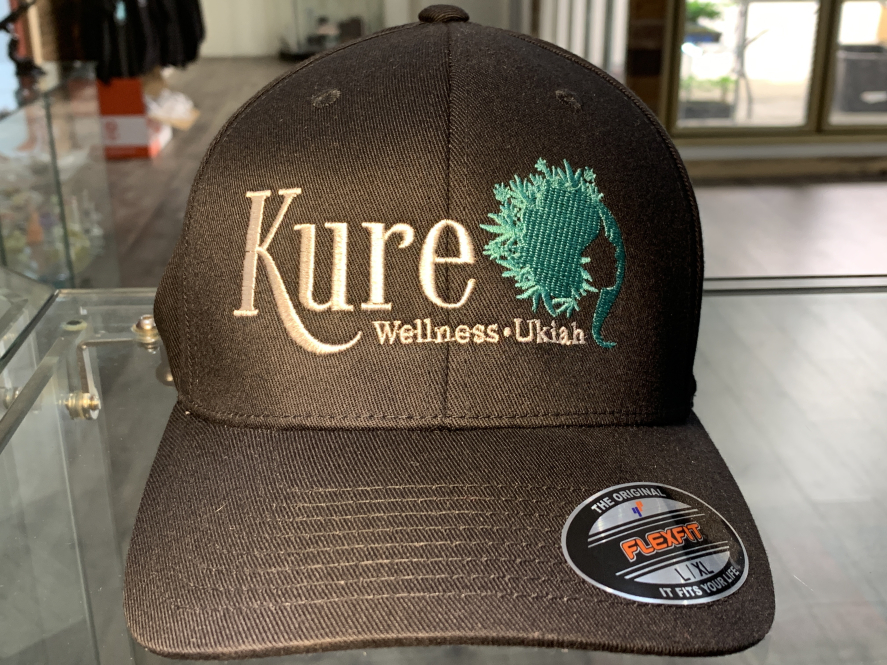 Kure Black FlexFit Hat S/M Apparel