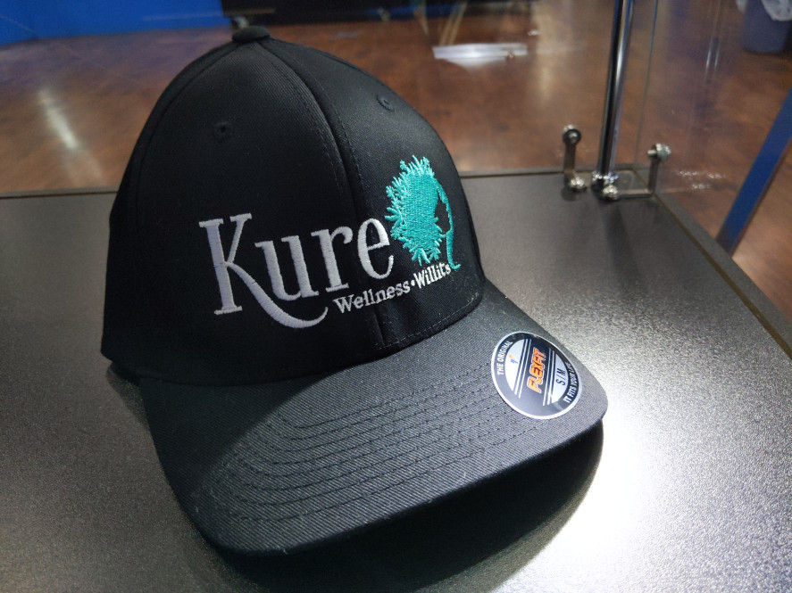Kure Bleached Black FlexFit Hat S/M Apparel