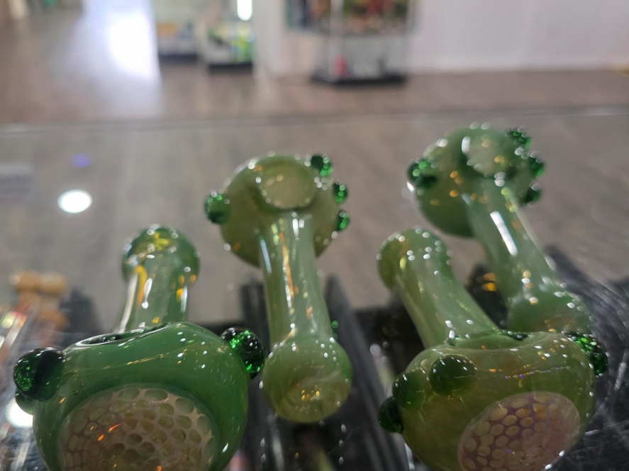 5" Silver Fumed Honeycomb Bowl Spoon Pipe