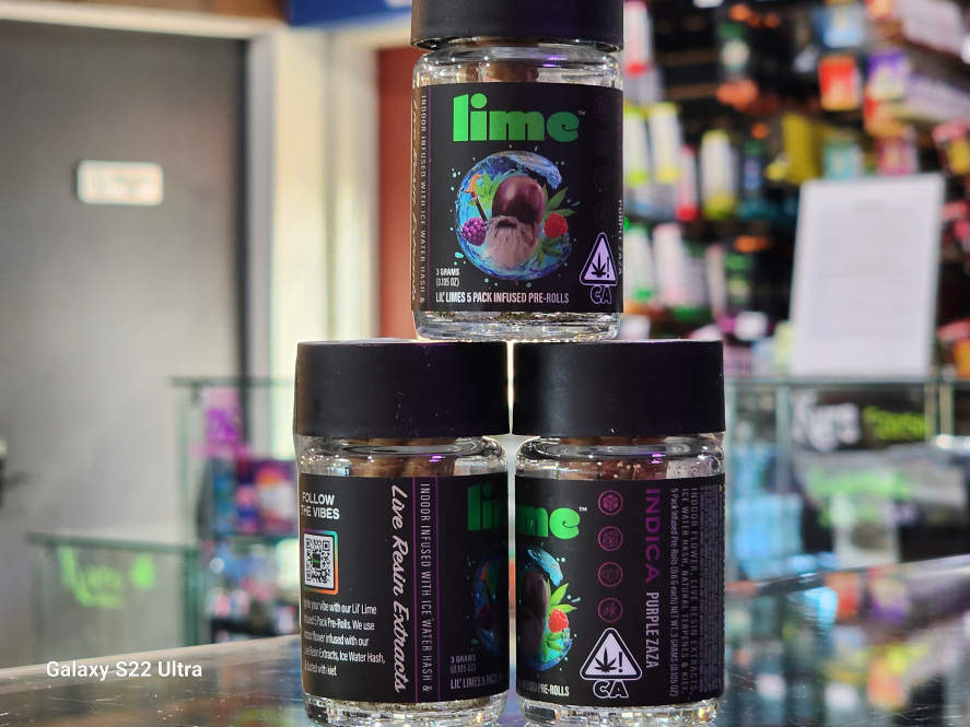 Lil Lime Purple ZaZa .6g Infused Preroll 5Pk